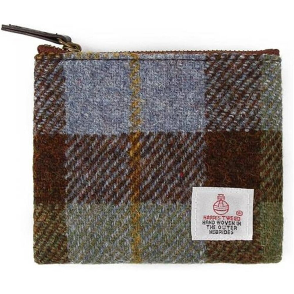 Small wool coin purse zip money pouch wallet for men women gift travel accessory